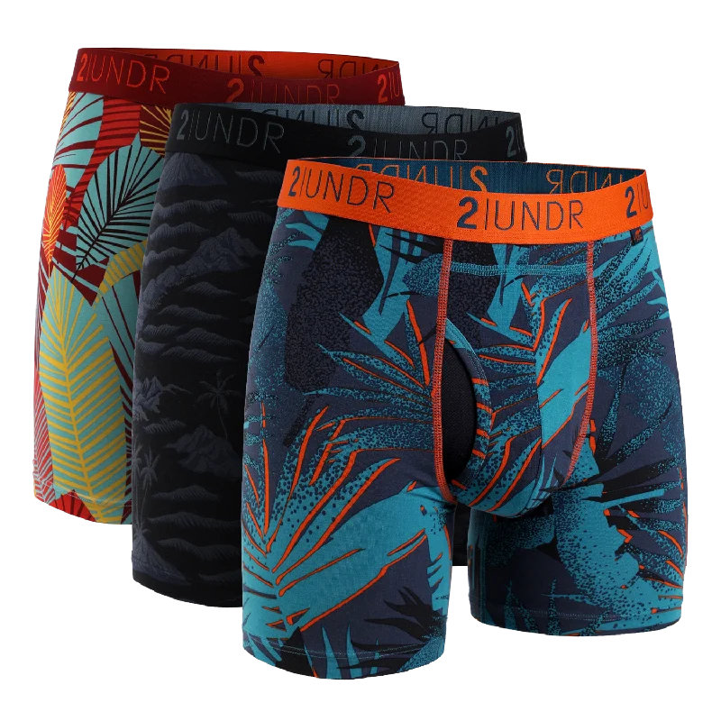 Low - rise men's boxer briefs for a modern silhouetteSwing Shift 6" Boxer Brief - 3 Pack Boxset - Miami/Moonlit/Tropic