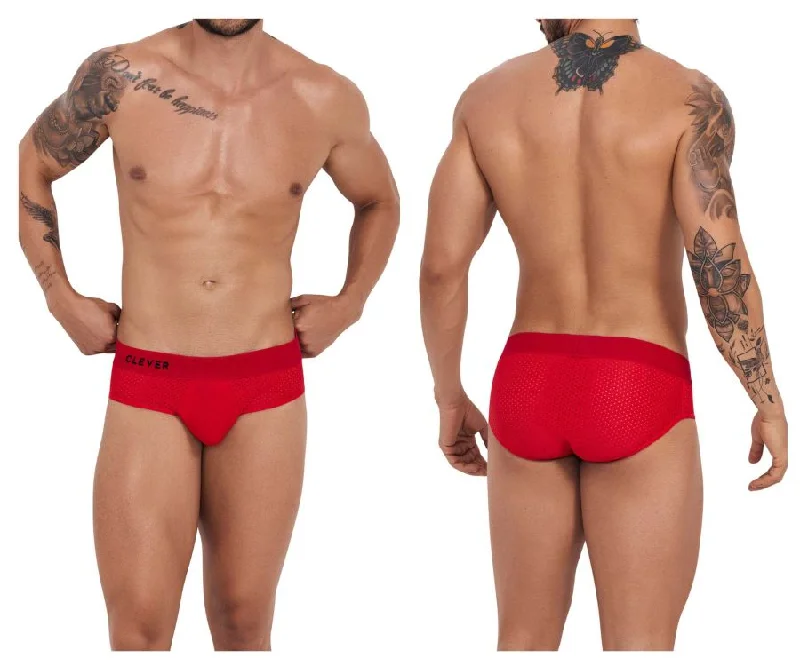 Vintage - style men's briefs for a retro lookClever 1208 Euphoria Briefs Color Red