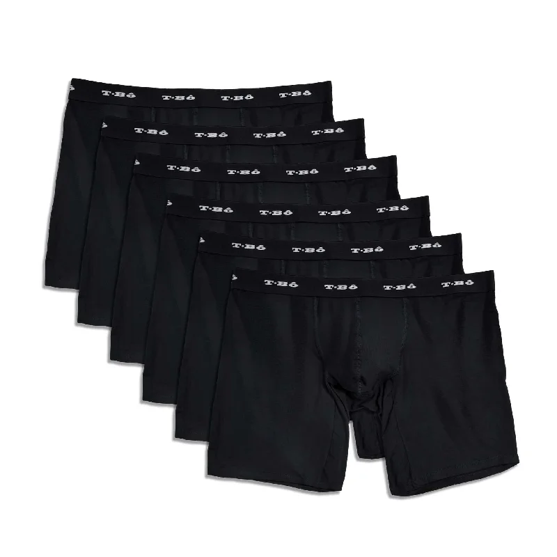 Men's boxer briefs with a contoured pouch for comfortThe 6" Boxer Brief 6-Pack