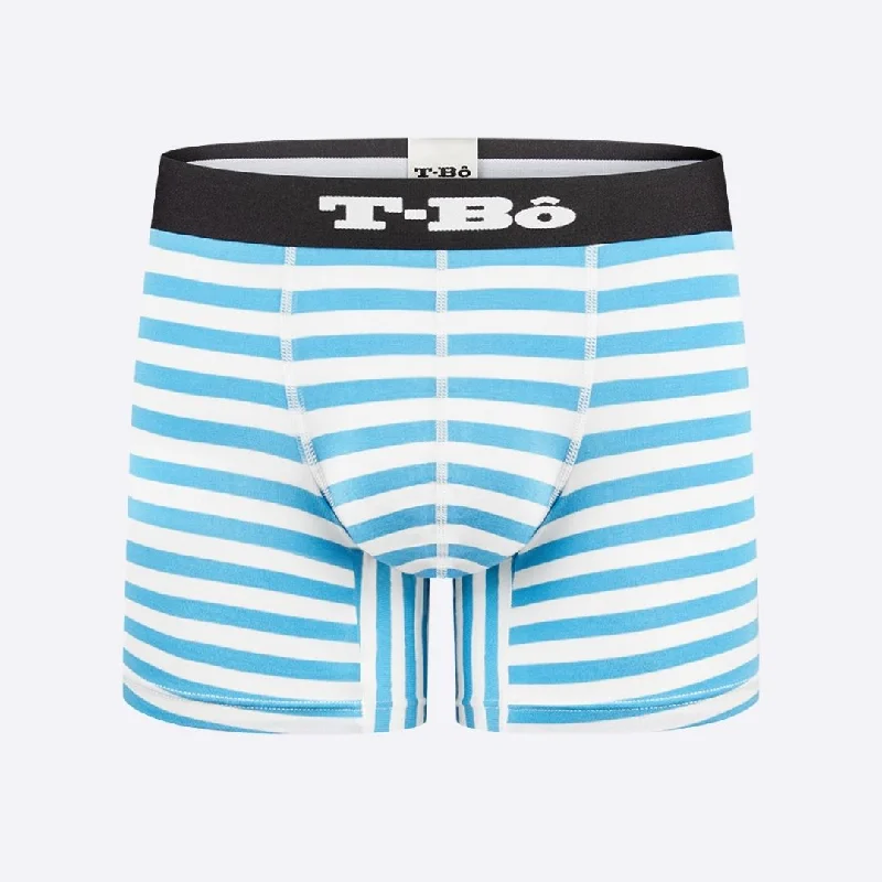 Organic cotton men's boxer briefs for sensitive skinThe Ballsy Norse Blue Stripes Boxer Brief