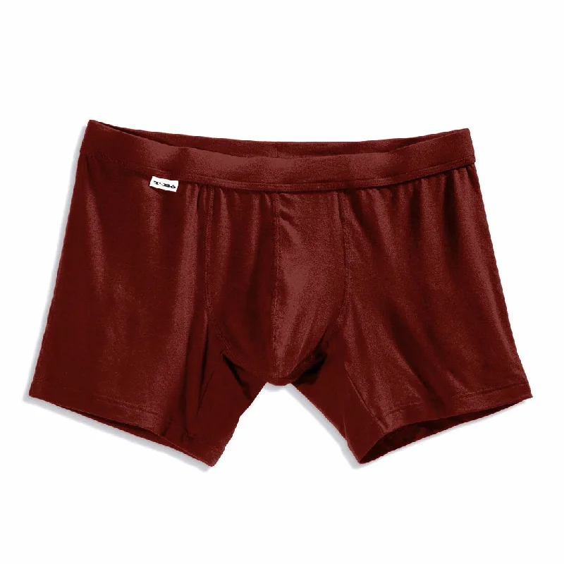 Men's boxer briefs with a contoured pouch for comfortThe Burgundy Red Boxer Brief