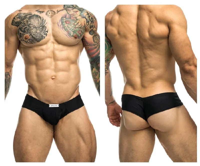 Cotton - blend men's briefs for added stretchJUSTIN+SIMON XSJ22 Cheek Briefs Color Black