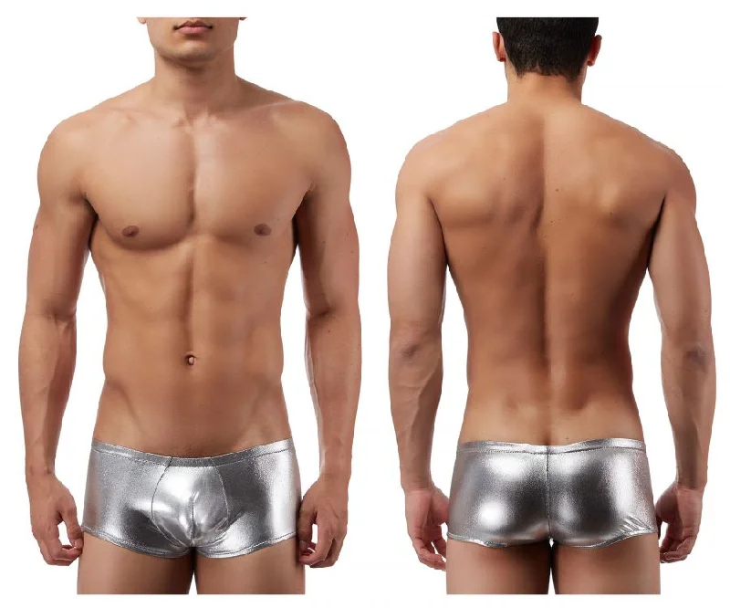 Athletic - style men's boxer briefs for active lifestylesMale Power 153070 Heavy Metal Mini Short Boxer Briefs Color Silver