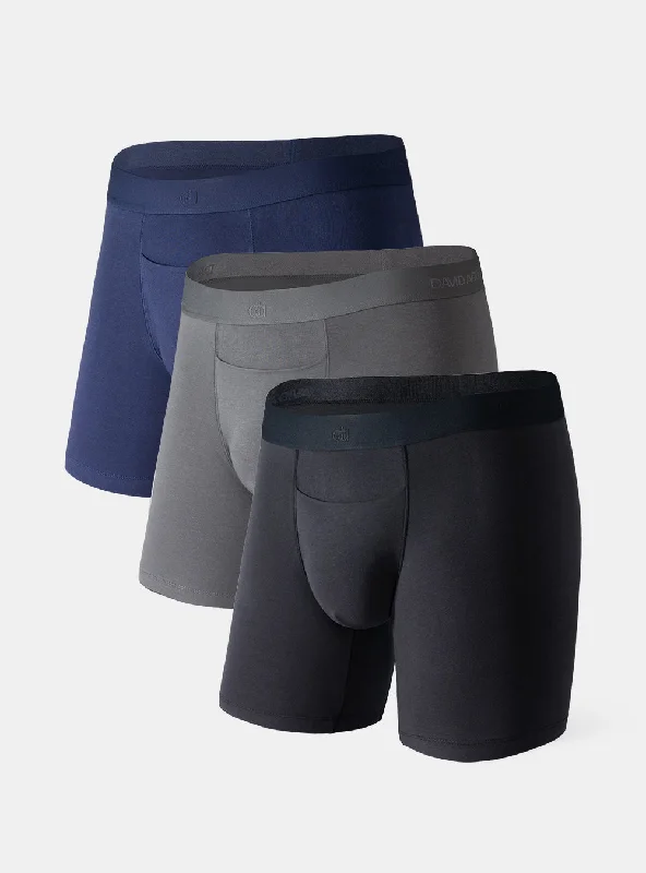 Athletic - style men's boxer briefs for active lifestyles3 Packs Super Soft Cotton Boxer Briefs