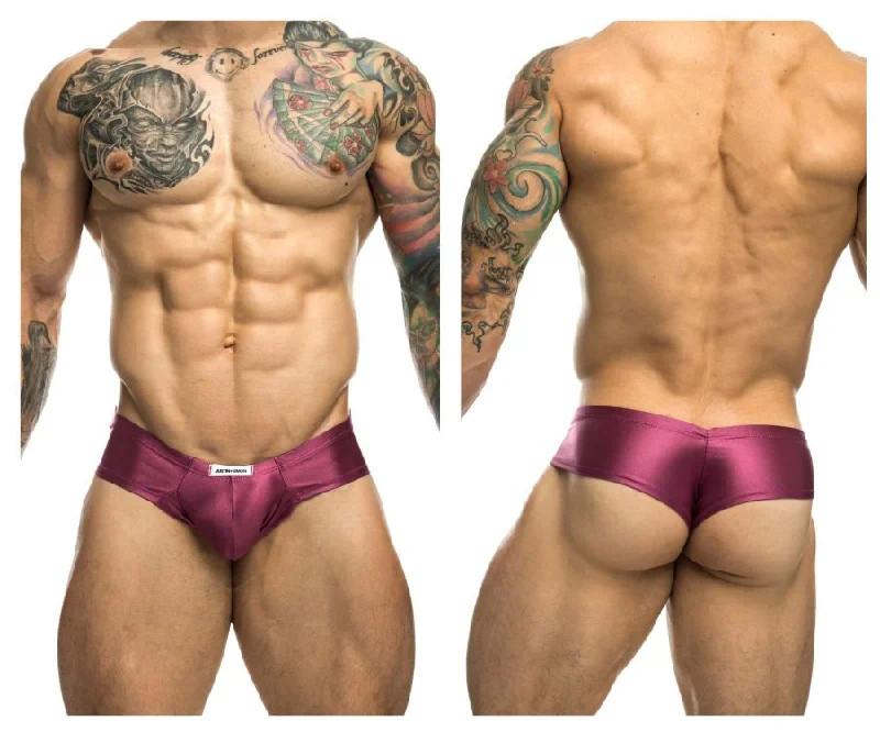 Men's briefs with a double - layer pouch for extra protectionJUSTIN+SIMON XSJ22 Cheek Briefs Color Wine