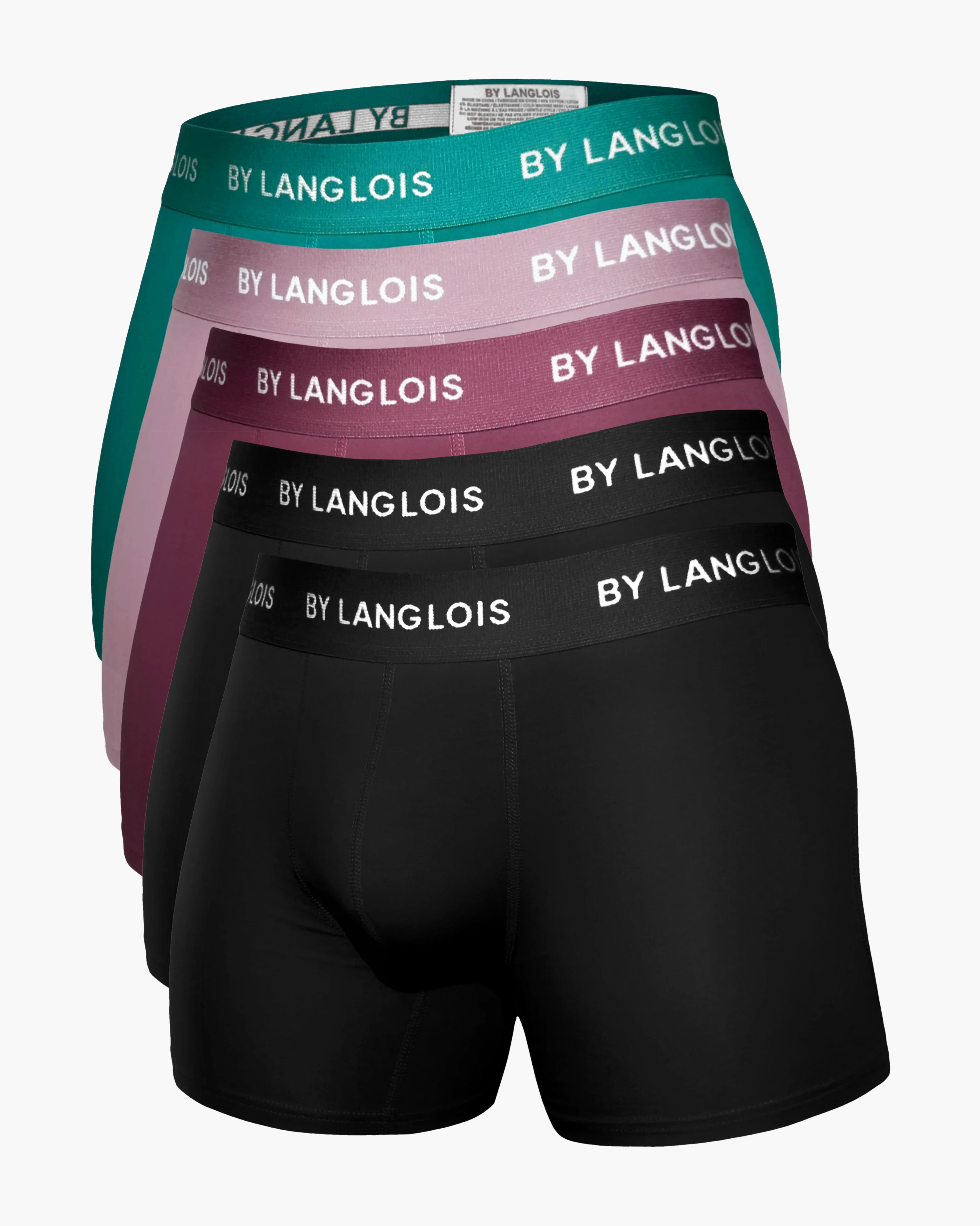 Solid - color men's boxer briefs in classic hues5-PACK LYON PERFECT FIT BOXER BRIEFS