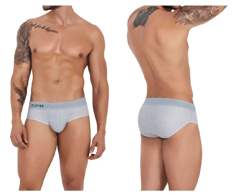 Seamless men's briefs for a smooth look under clothesClever 1208 Euphoria Briefs Color Gray