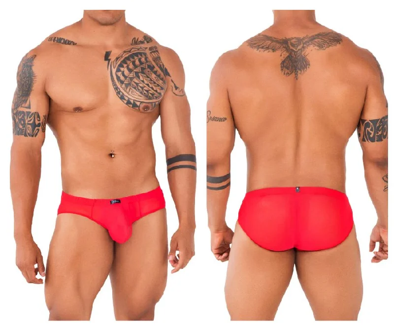 Silky men's briefs for a luxurious feelXtremen 91138 Mesh Briefs Color Red