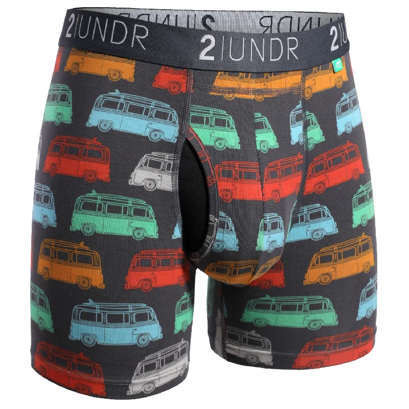 Compression men's boxer briefs for muscle supportSwing Shift 6" Boxer Brief - Surf Bus