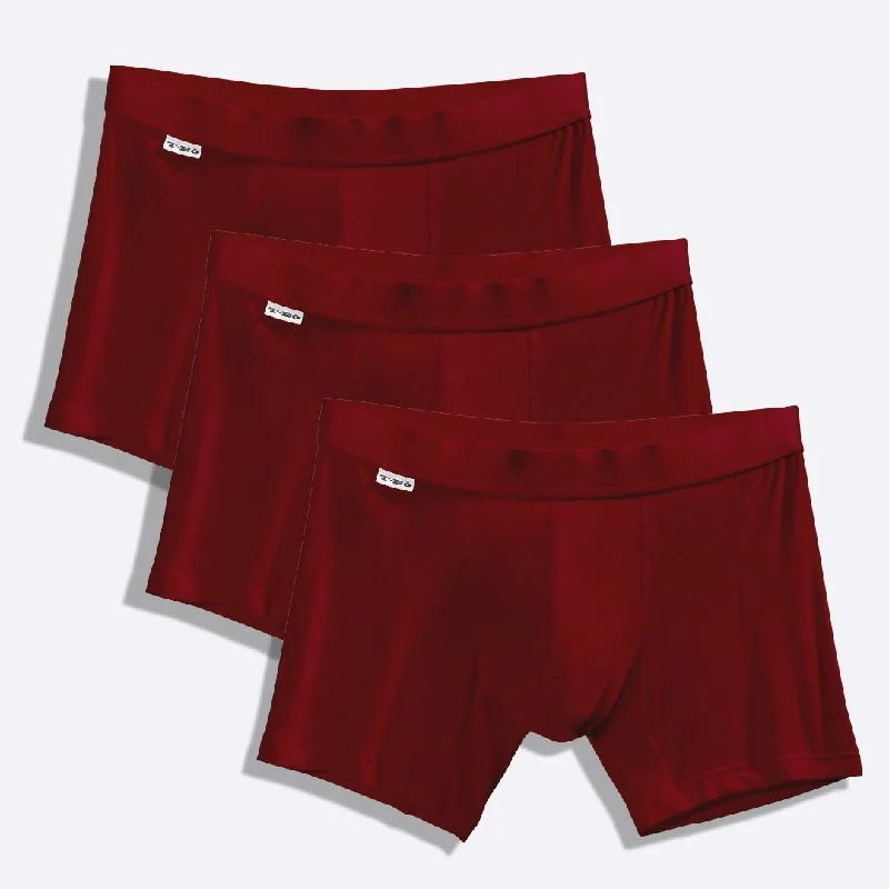 Compression men's boxer briefs for muscle supportThe Dark Burgundy Boxer Brief