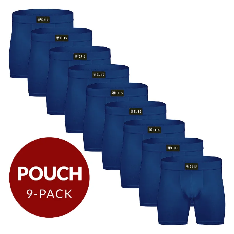 Thermal men's boxer briefs for cold weatherSweat Proof Men's Boxer Briefs with Pouch - Navy 9-Pack