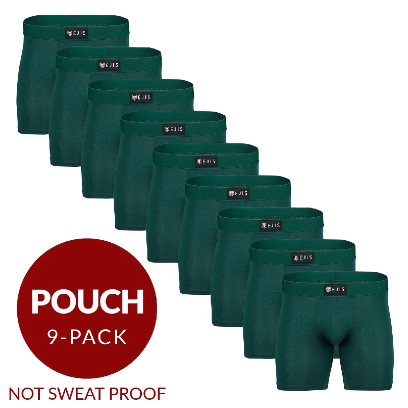 Organic cotton men's boxer briefs for sensitive skinEssential Men's Boxer Briefs with Pouch - Green 9-Pack