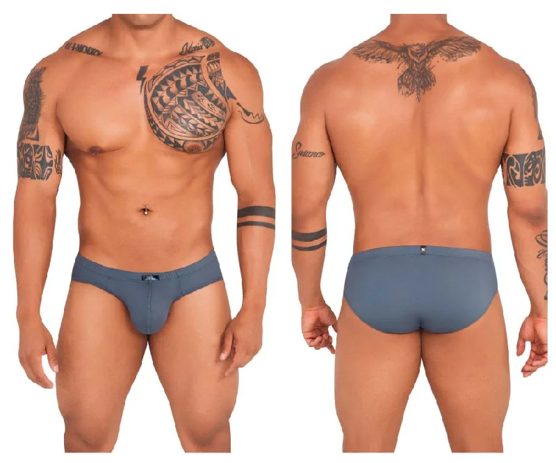 Low - cut men's briefs for a discreet appearanceXtremen 91142 Ultra-soft Briefs Color Dark Gray