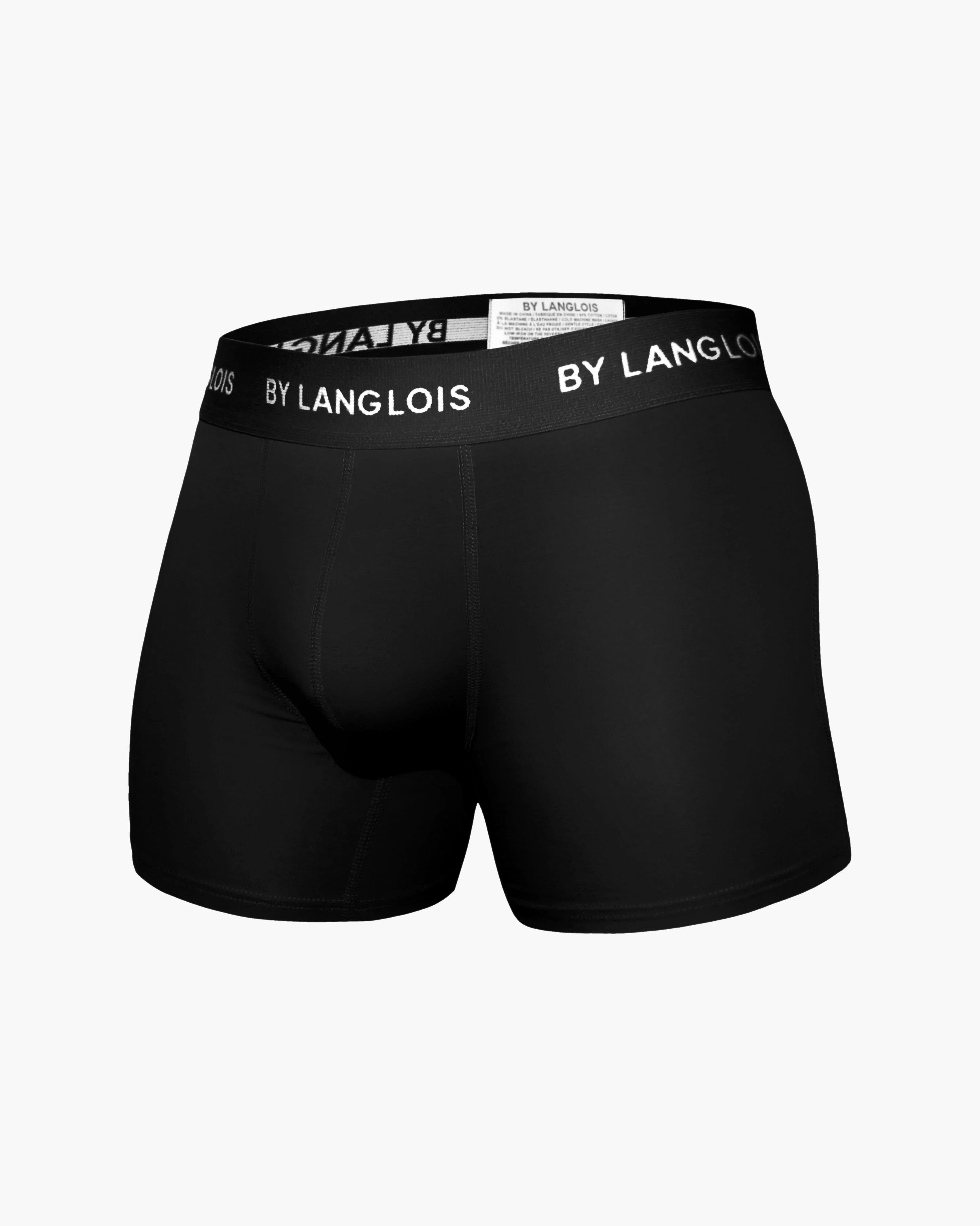 Patterned men's boxer briefs, such as stripes or checksPERFECT FIT BOXER BRIEF IN BLACK