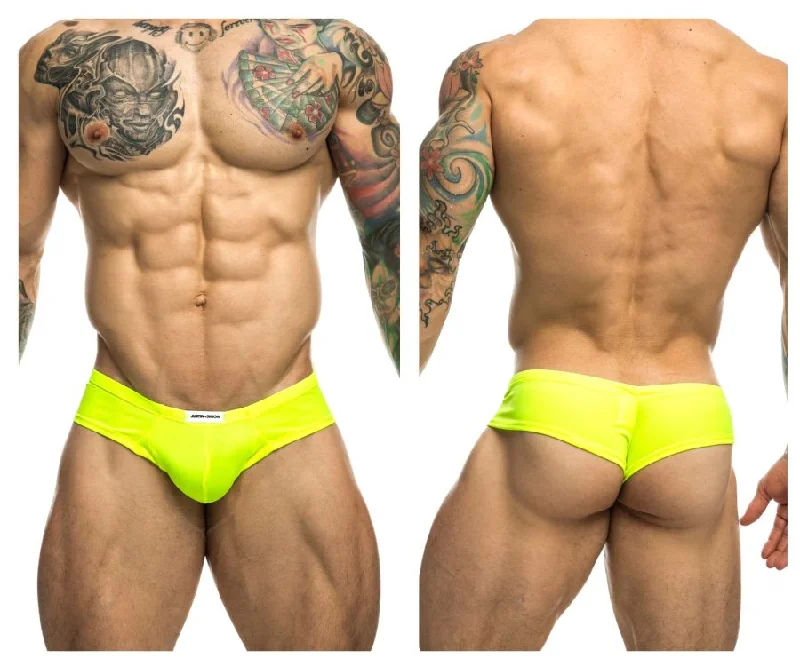 Men's briefs with a lace trim for a touch of flairJUSTIN+SIMON XSJ22 Cheek Briefs Color Neon Green