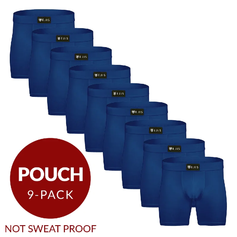 Compression men's boxer briefs for muscle supportEssential Men's Boxer Briefs with Pouch - Navy 9-Pack