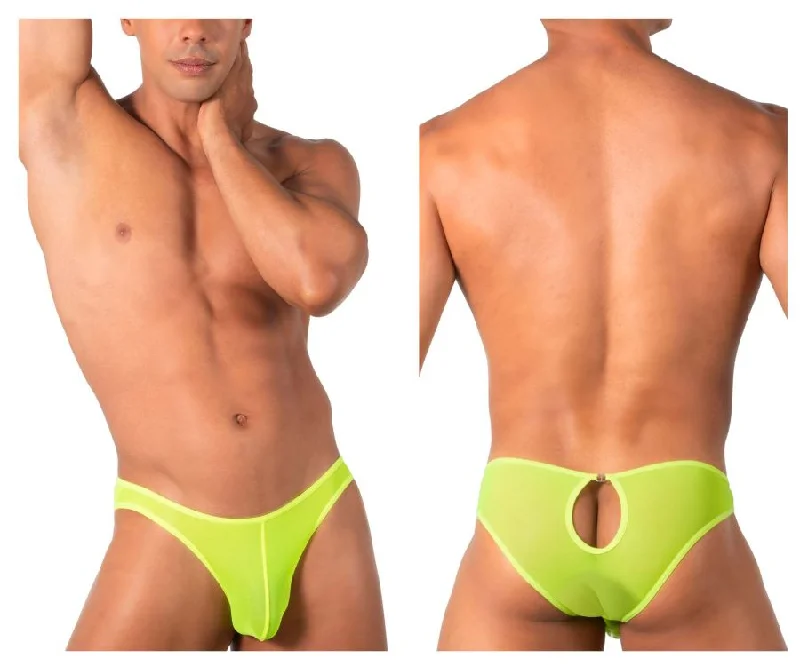 Men's briefs with a supportive pouch designRoger Smuth RS085 Bikini Color Lime Green