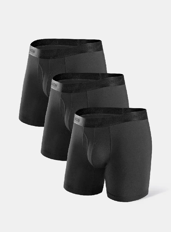 Organic cotton men's boxer briefs for sensitive skin3 Packs Micro Modal One Pouch Boxer Briefs