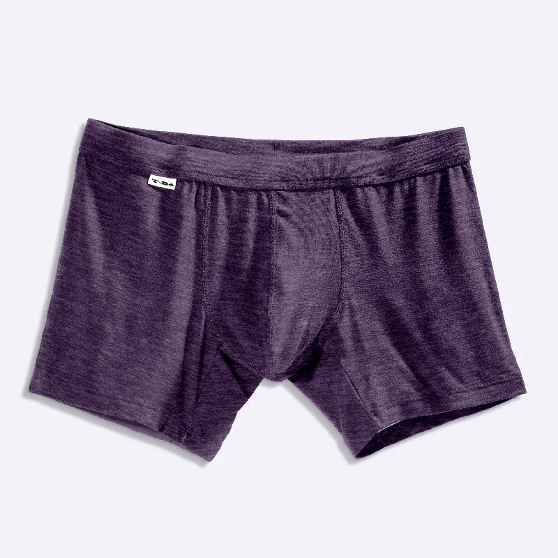 Low - rise men's boxer briefs for a modern silhouetteThe Acai Purple Heather Boxer Brief