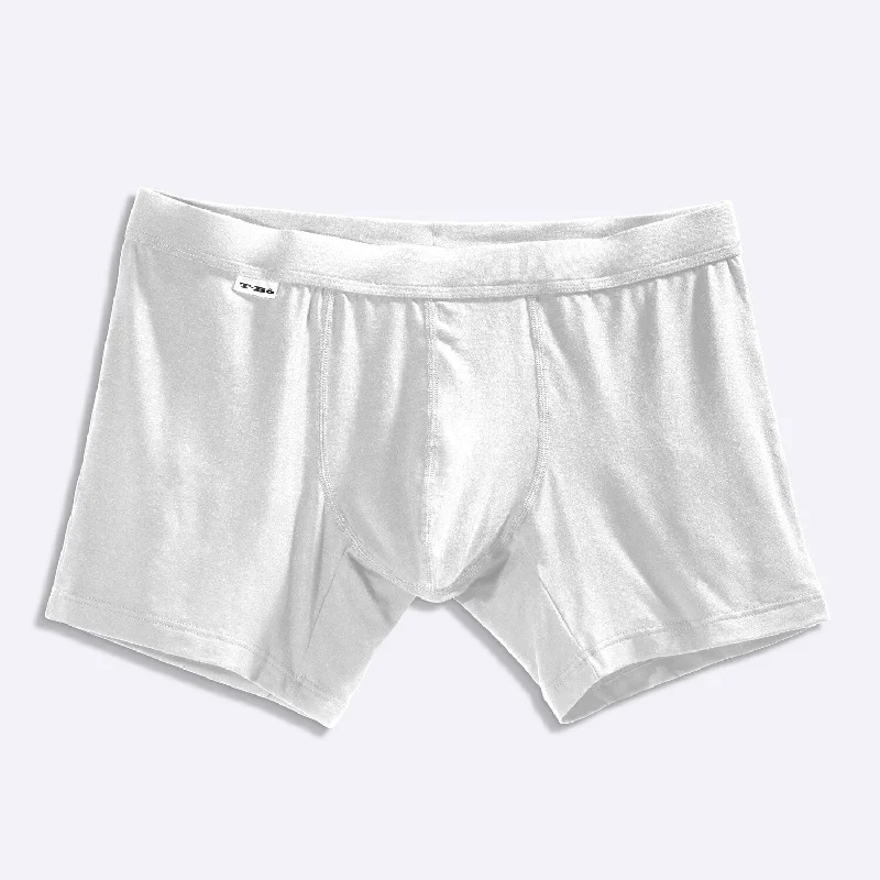 Mesh - paneled men's boxer briefs for ventilationThe Pearl White Boxer Brief