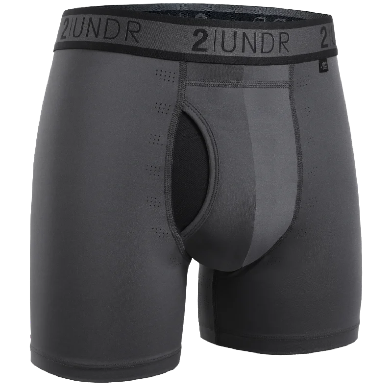 Solid - color men's boxer briefs in classic huesSport Shift 6" Boxer Brief - Charcoal