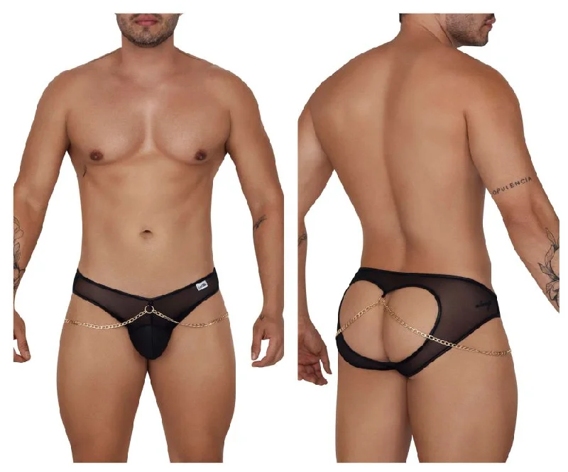 Organic men's briefs for an eco - friendly choiceCandyMan 99672 Chain Jock Briefs Color Black