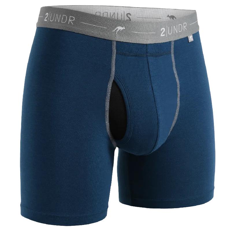 Low - rise men's boxer briefs for a modern silhouetteDay Shift 6" Boxer Brief - Navy