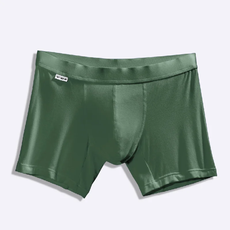 Anti - odor men's boxer briefs for long - lasting freshnessThe Vintage Green Boxer Briefs