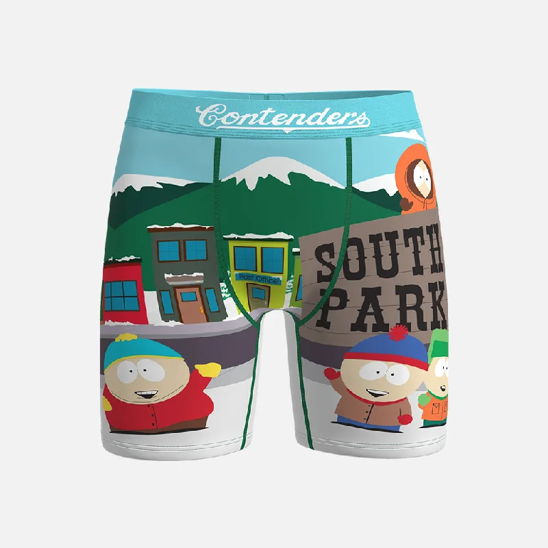 High - rise men's boxer briefs for extra supportSOUTH PARK COME ON DOWN BRIEF