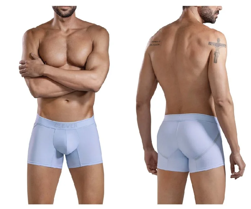 Men's boxer briefs with a soft elastic leg bandClever 1658 Imagination Boxer Briefs Color Blue