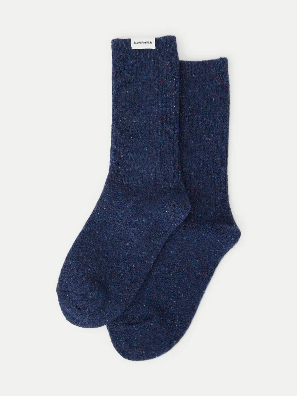 Merino wool men's socks for warmth and breathabilityThe Donegal Winter Socks in Blue