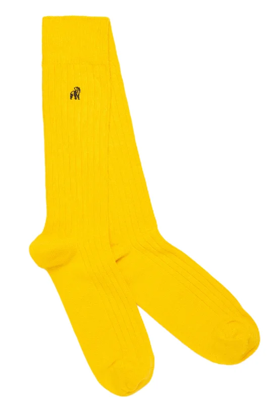 Novelty men's socks with unique patternsBanana Yellow Bamboo Socks