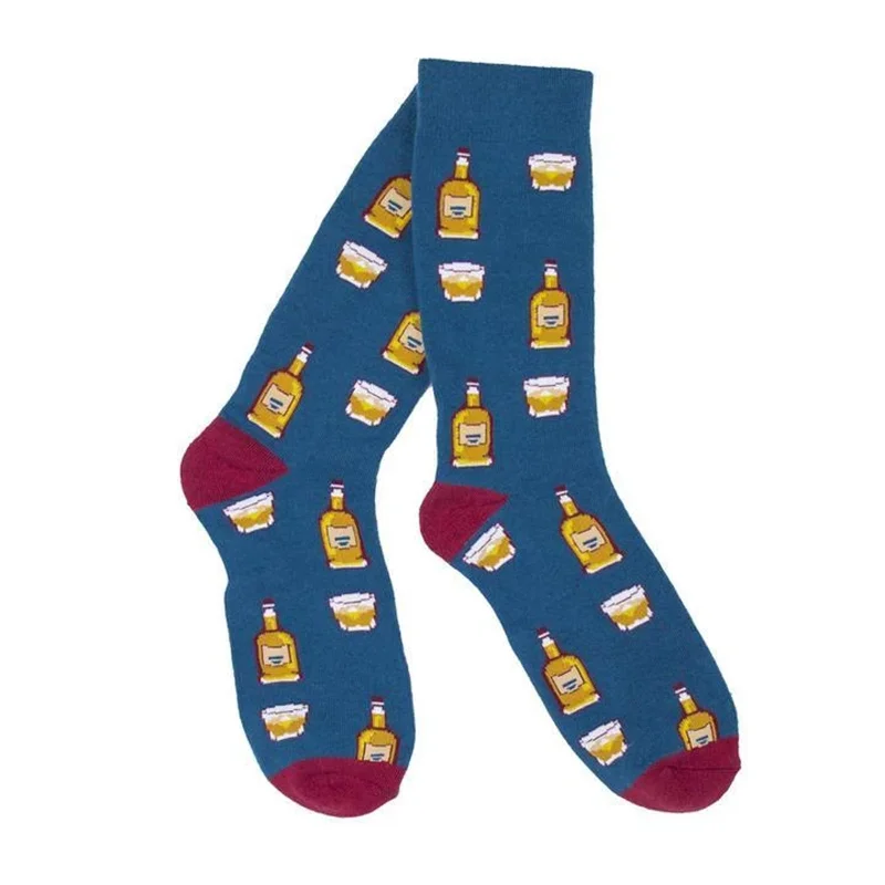 Silk men's socks for a smooth and soft touchBourbon On The Rocks Socks