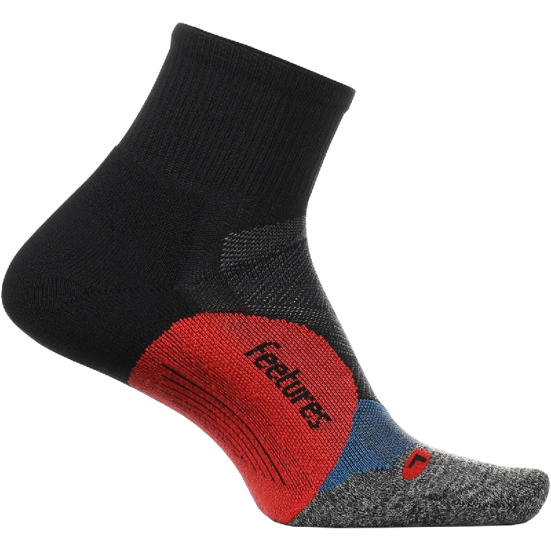 Running men's socks for sports performanceElite Light Cushion Quarter Sock