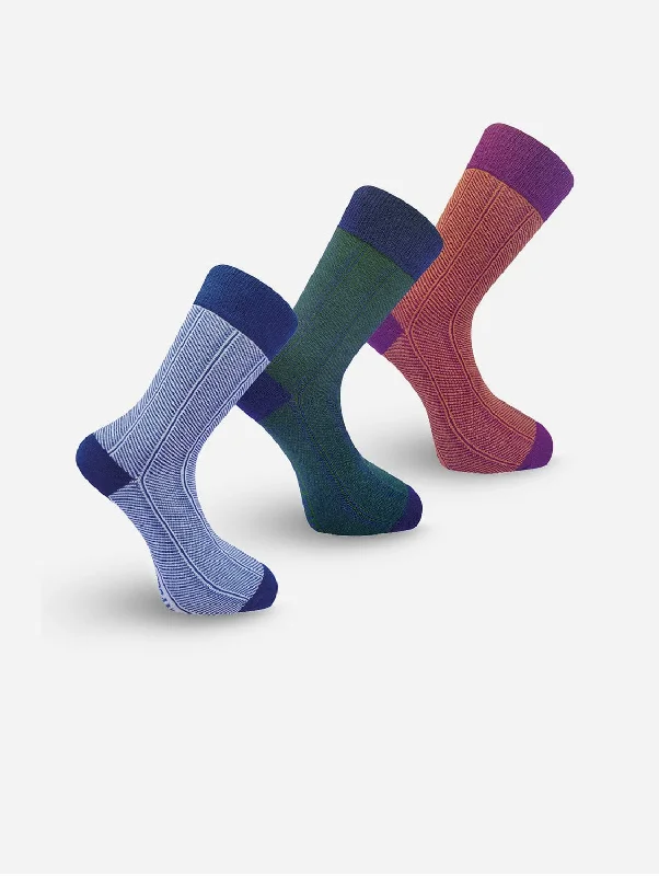 Dress men's socks for business and formal wearHerringbone Unisex Organic Cotton Socks | Multiple Colours