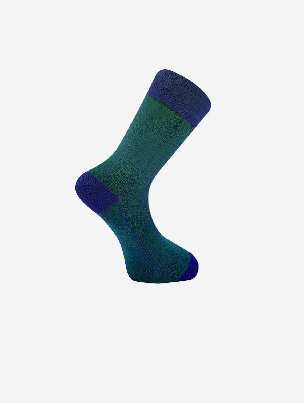 Compression men's socks for reducing swellingHerringbone Unisex Organic Cotton Socks | Green