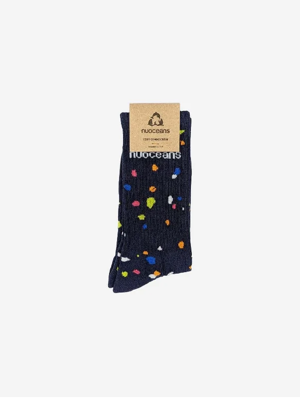 Cashmere men's socks for a luxurious feelCosy Combo Crew Organic Cotton Socks | Black