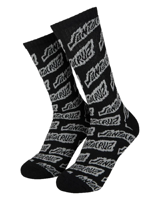 Organic men's socks for an eco - friendly choiceCreep Repeat Socks in Black