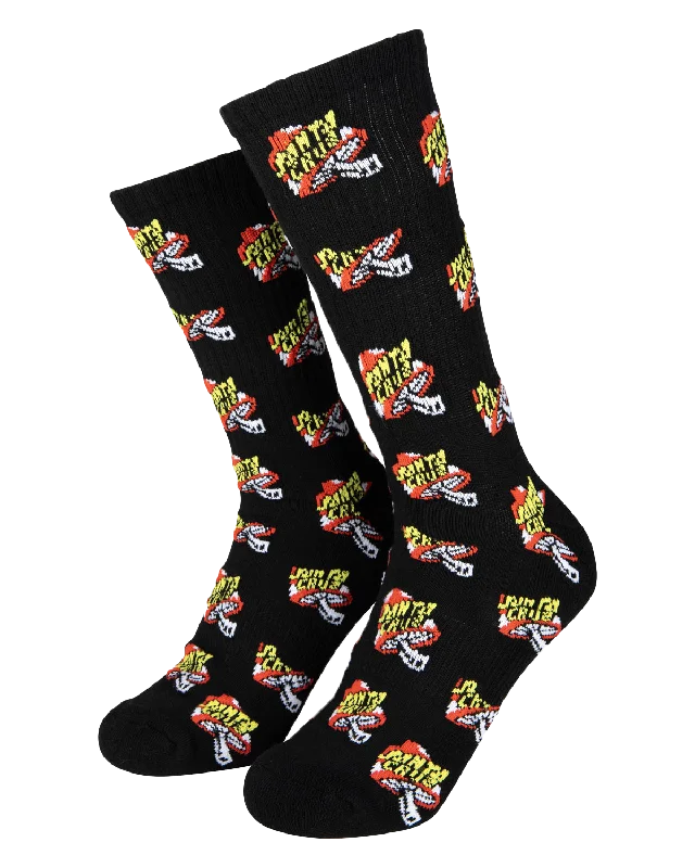 Patterned men's socks with geometric designsToadstool Dot Socks in Black