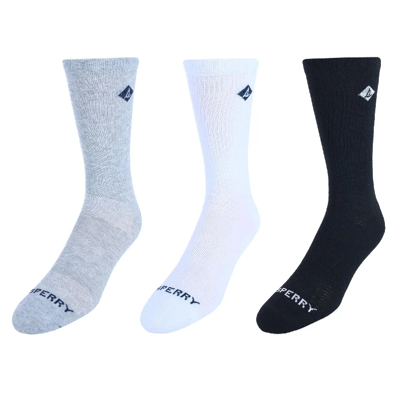 Novelty men's socks with unique patternsSperry Men's Super Comfort Sneaker Crew Socks (Pack of 3)