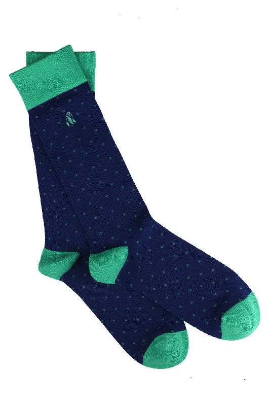 Silk men's socks for a smooth and soft touchSpotted Green Bamboo Socks