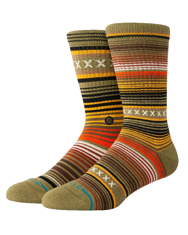 No - show men's socks for wearing with loafersCurren ST Crew Socks in Chive