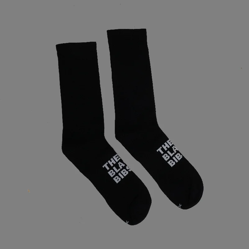 Stretchable men's socks for a flexible fitThe Black Bibs Socks - Black - Tall