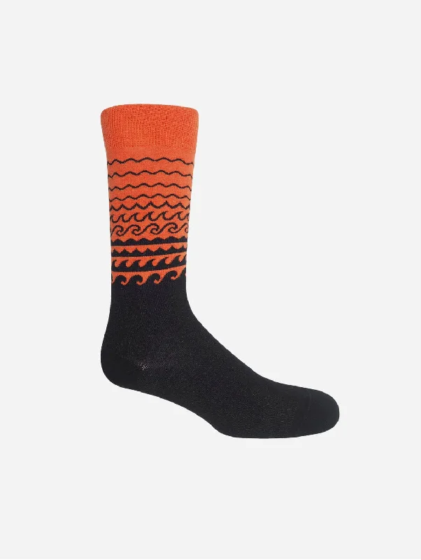 No - show men's socks for wearing with loafersWave Men's Organic Cotton Socks | Orange