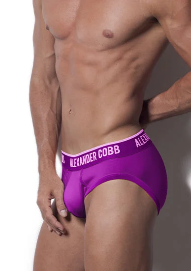 Patterned men's briefs with unique printsAlexander Cobb Candy Brief Lilac