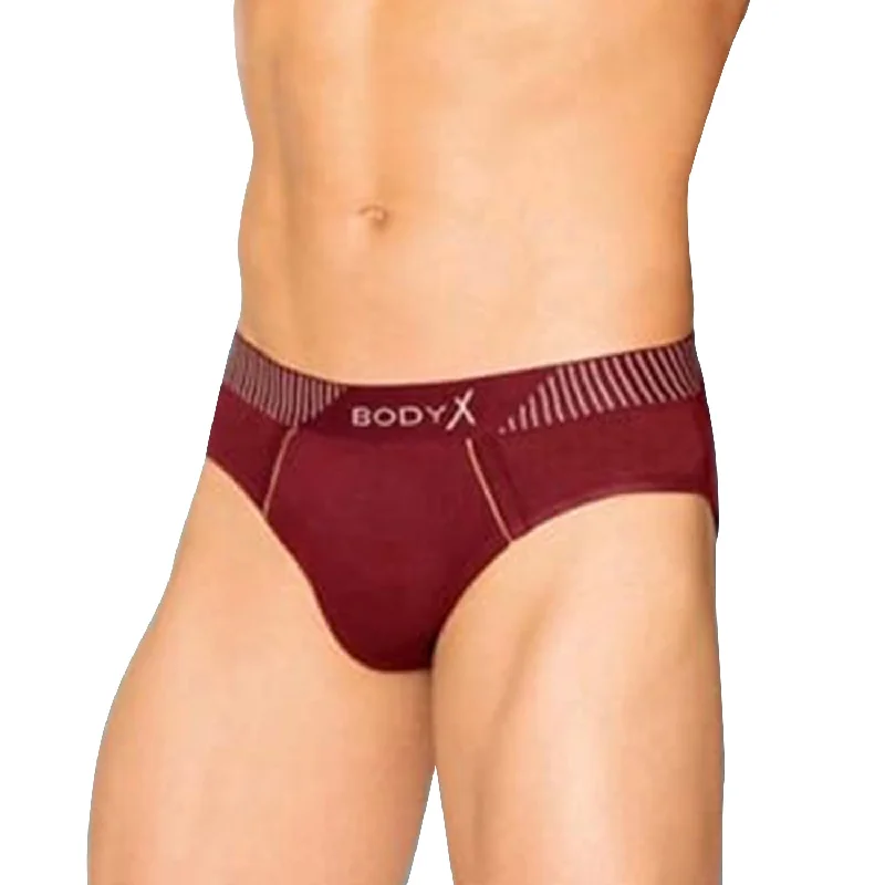 Slim - fit men's briefs for a modern styleBody X Solid Briefs-BX1103B-MAROON