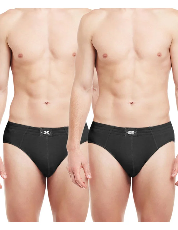 Slim - fit men's briefs for a modern styleBody X Solid Briefs-Pack of 2-BX13B-Black