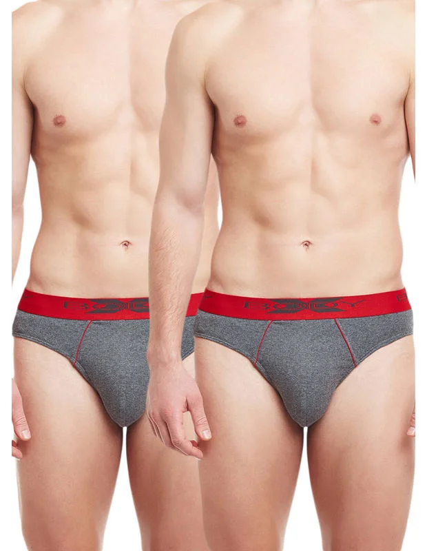 Men's briefs with a quick - dry featureBody X Solid Briefs-Pack of 2-BX21B_Steel Grey