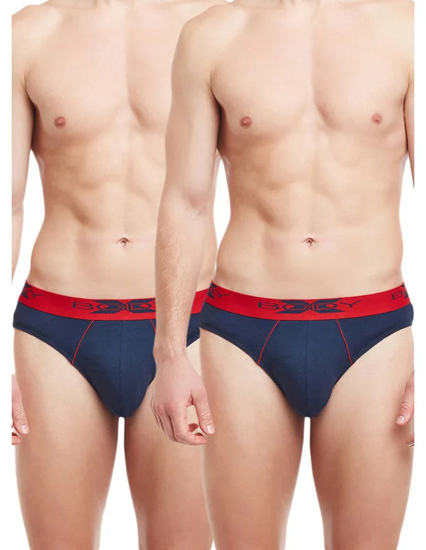 Cotton - blend men's briefs for added stretchBody X Solid Briefs-Pack of 2-BX21B_Navy