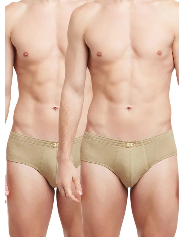 Light - weight men's briefs for summer wearBody X Solid Briefs-Pack of 2-TUTO-Camel